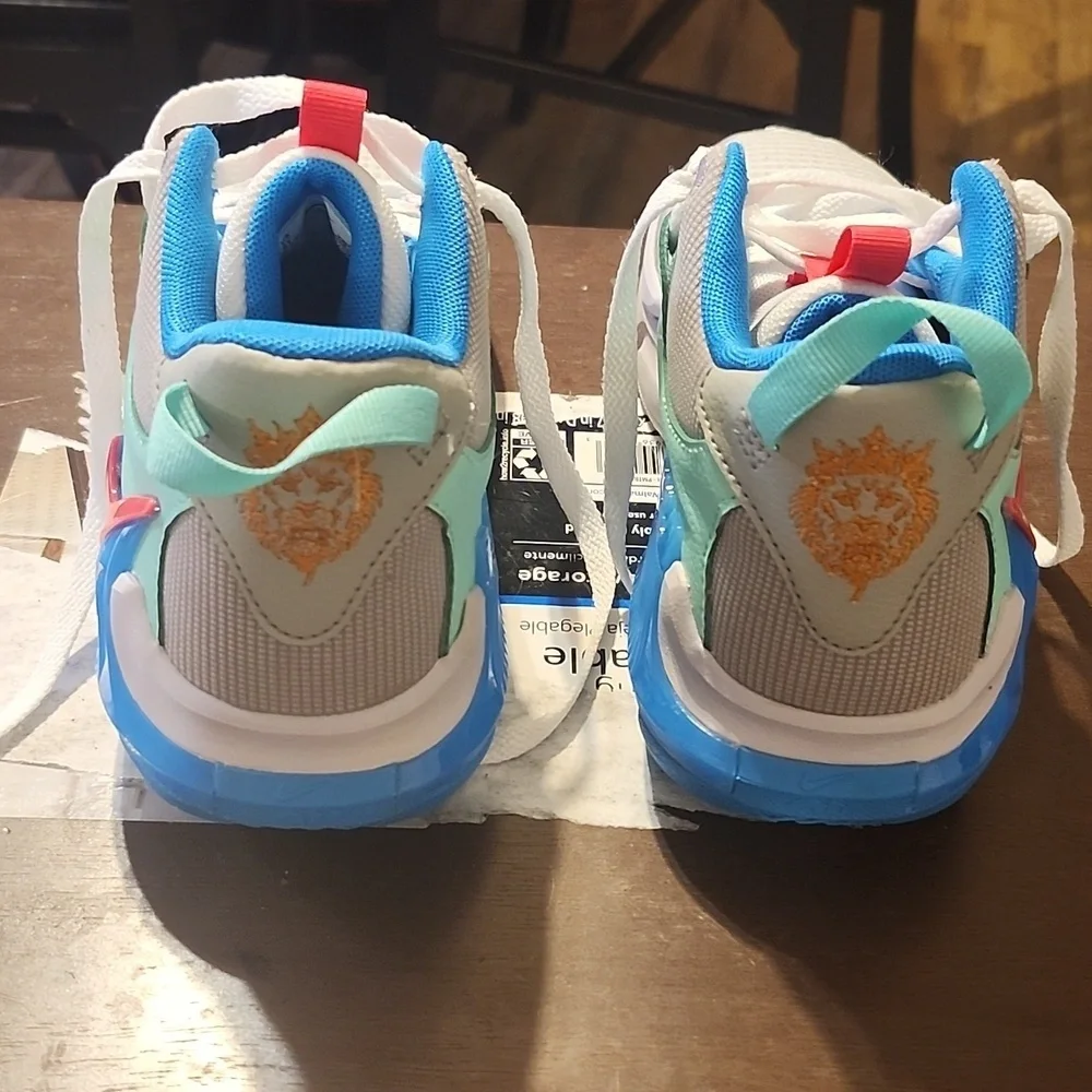 Nike Lebron Sneakers in White, Pink, and Blue